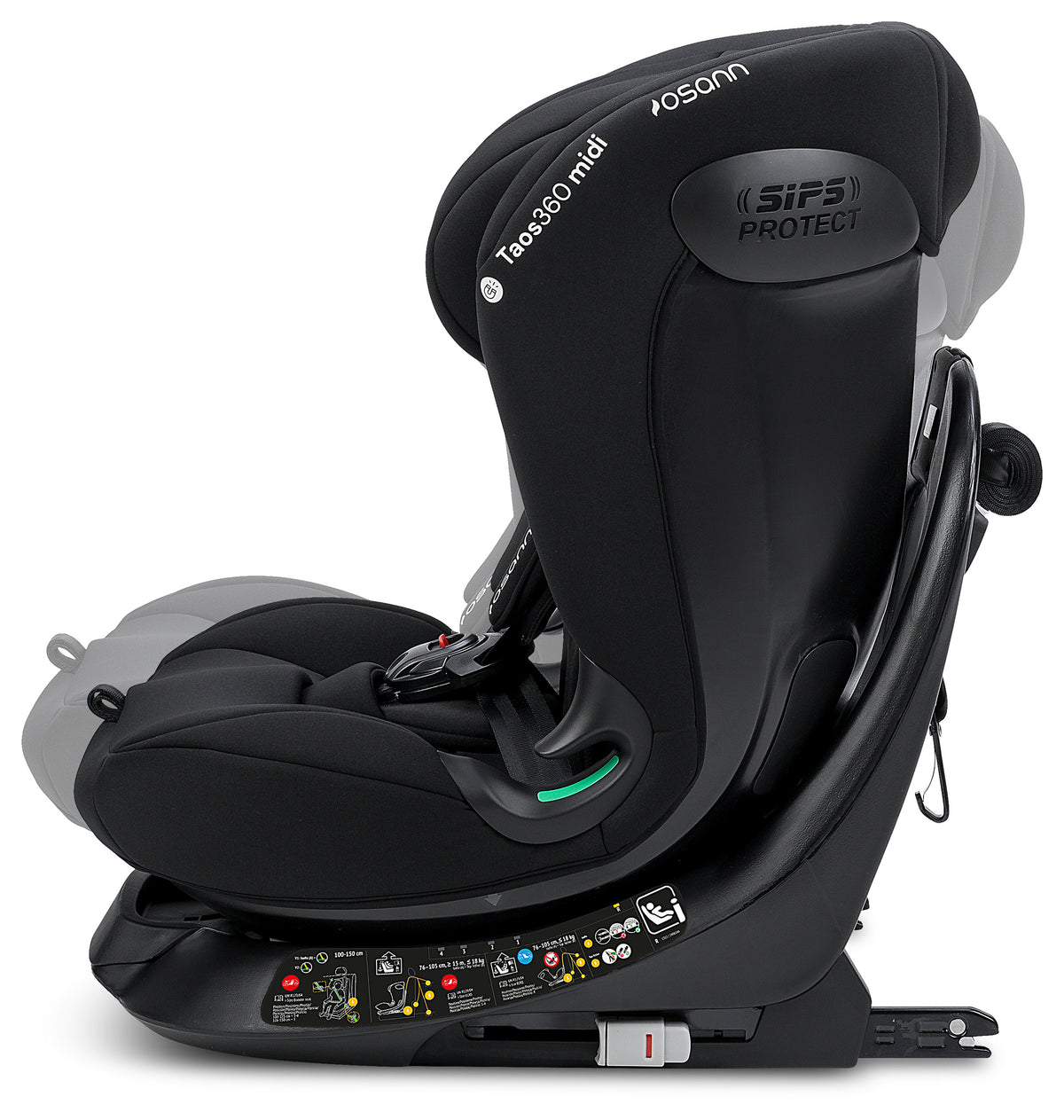 Seggiolino auto TAOS360 midi iSize da cm 76 a cm 150 altezza bambino - Da circa 9 mesi a circa 12 anni